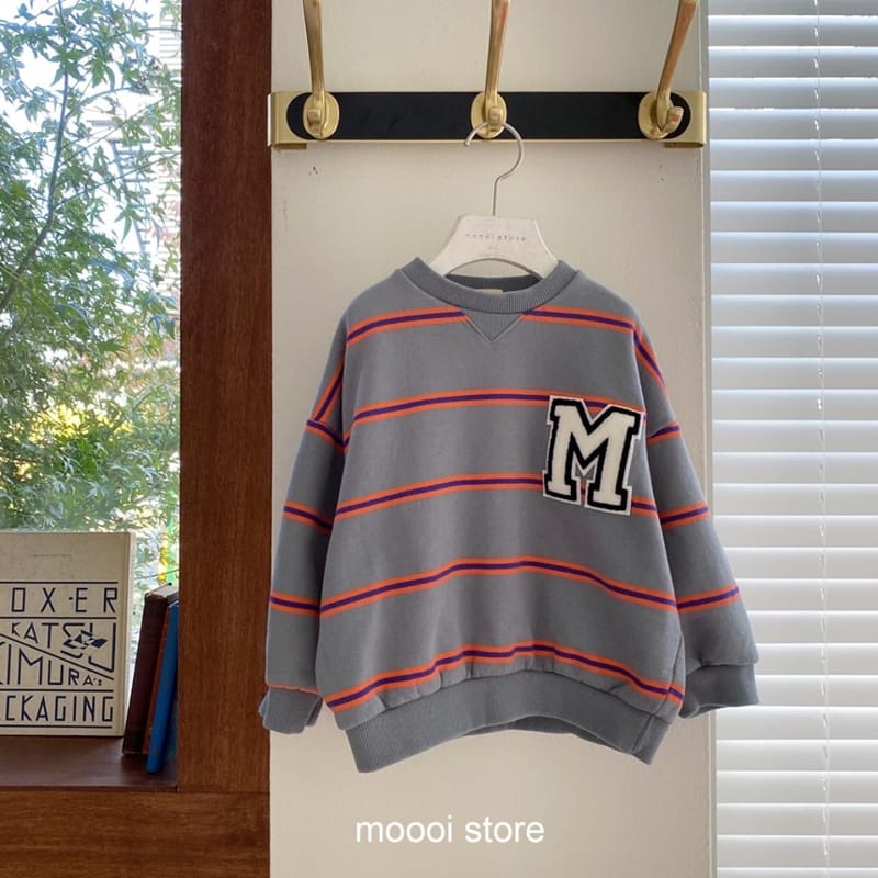 MOOI STORE - Korean Children Fashion - #Kfashion4kids - Patch Stripes Sweatshirt - 4