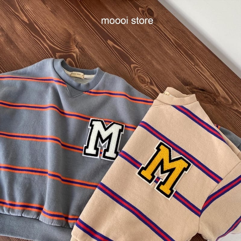 MOOI STORE - Korean Children Fashion - #Kfashion4kids - Patch Stripes Sweatshirt - 6