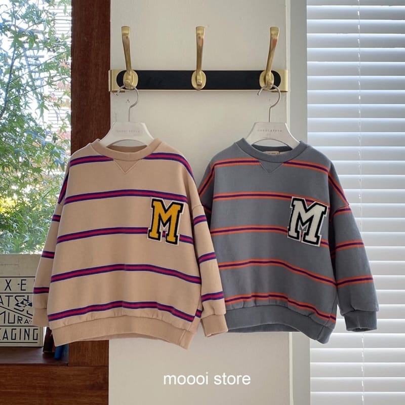 MOOI STORE - Korean Children Fashion - #Kfashion4kids - Patch Stripes Sweatshirt - 9