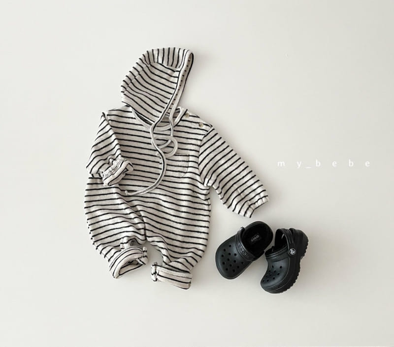 MY BEBE - Korean Children Fashion - #Kfashion4kids - Shamood Bodysuit with Bonnet - 5