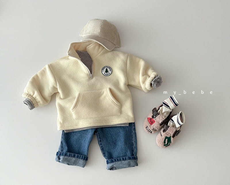 MY BEBE - Korean Children Fashion - #Kfashion4kids - Anorak Wappen Top Bottom Set - 4