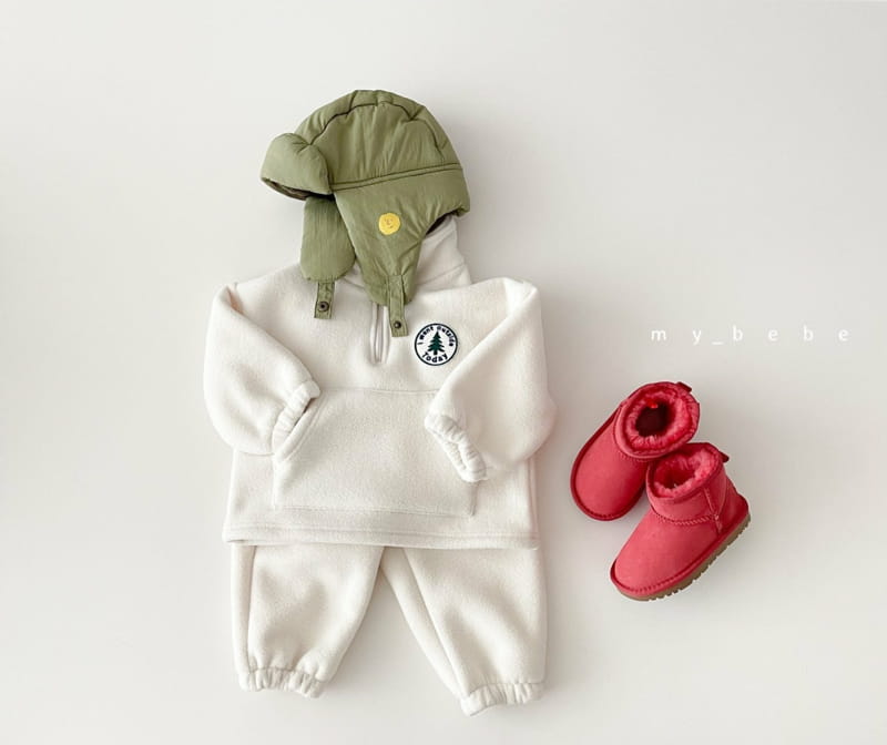 MY BEBE - Korean Children Fashion - #Kfashion4kids - Anorak Wappen Top Bottom Set - 6