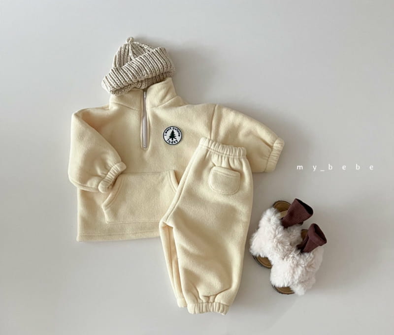MY BEBE - Korean Children Fashion - #Kfashion4kids - Anorak Wappen Top Bottom Set - 7