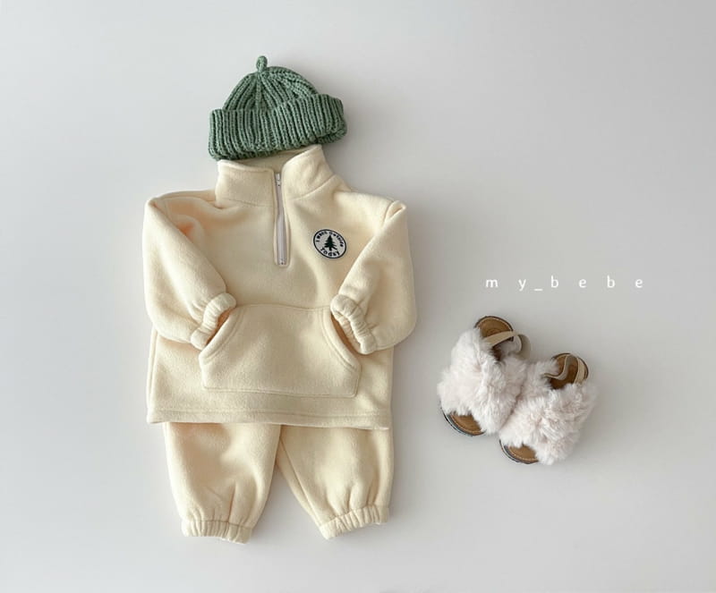MY BEBE - Korean Children Fashion - #Kfashion4kids - Anorak Wappen Top Bottom Set - 8
