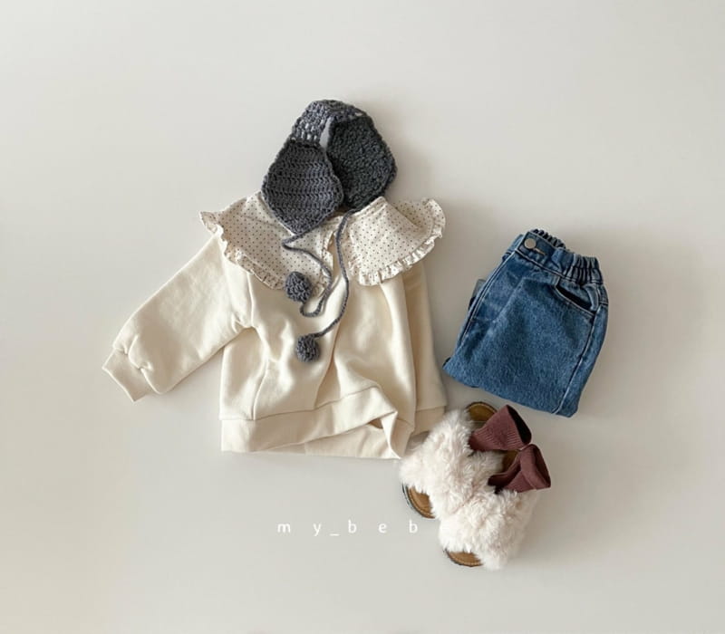 MY BEBE - Korean Children Fashion - #Kfashion4kids - Frill Collar Sweatshirt - 12