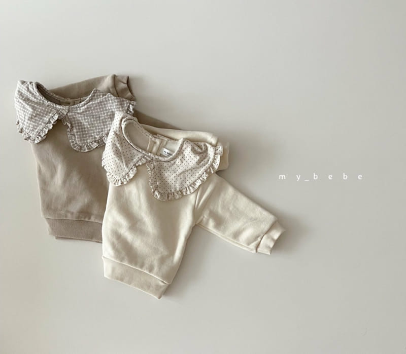 MY BEBE - Korean Children Fashion - #Kfashion4kids - Frill Collar Sweatshirt - 3
