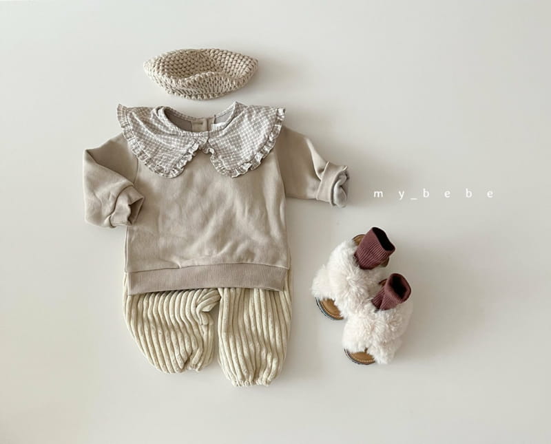 MY BEBE - Korean Children Fashion - #Kfashion4kids - Frill Collar Sweatshirt - 6