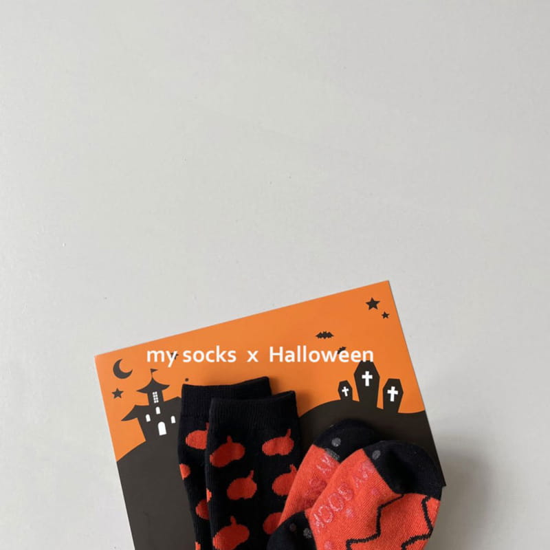 MY SOCKS - Korean Children Fashion - #Kfashion4kids - Happy Halloween Socks [set of 2] - 8
