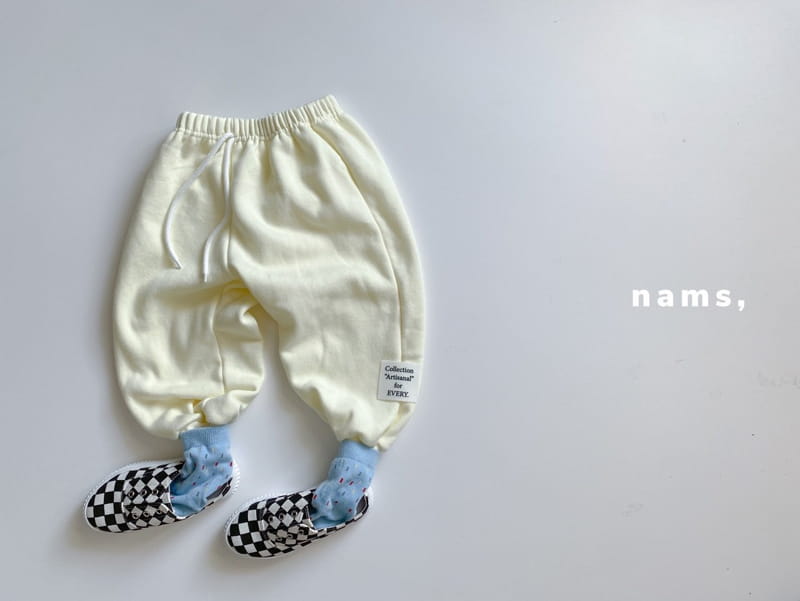 NAMS - Korean Children Fashion - #Kfashion4kids - Artisanal Label Fleece Pants - 3