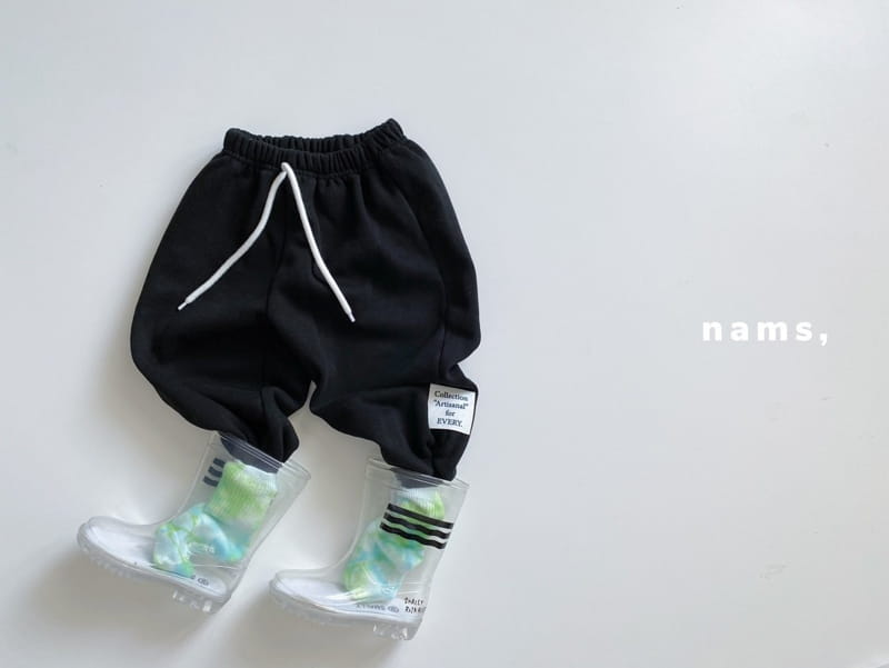 NAMS - Korean Children Fashion - #Kfashion4kids - Artisanal Label Fleece Pants - 5