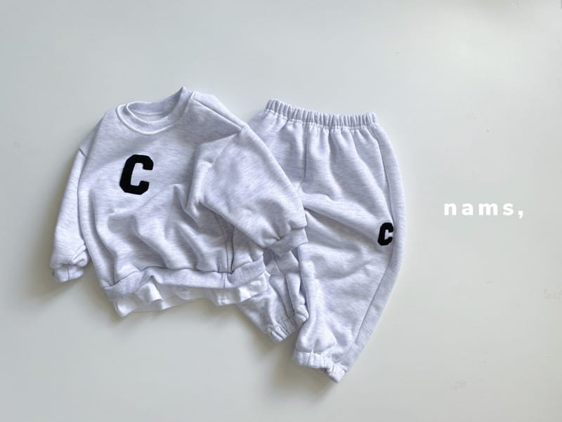 NAMS - Korean Children Fashion - #Kfashion4kids - C Embroidery Top Bottom Set - 5