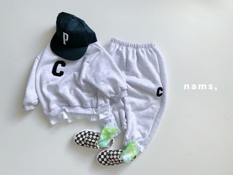 NAMS - Korean Children Fashion - #Kfashion4kids - C Embroidery Top Bottom Set - 6