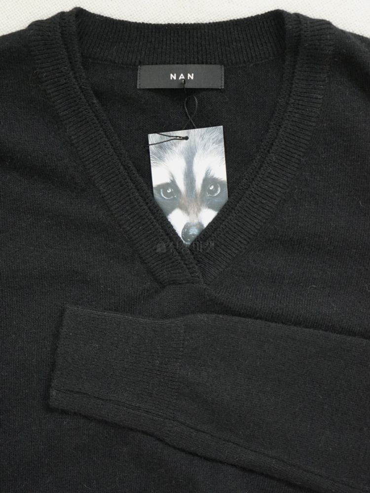 NAN - Korean Children Fashion - #Kfashion4kids - Racoon Double V Neck Knit - 5