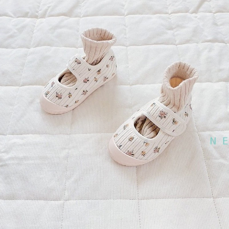 NEKO - Korean Children Fashion - #Kfashion4kids - NK 852 Rib Floral Slip-on - 12