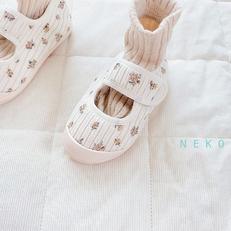 NEKO - Korean Children Fashion - #Kfashion4kids - NK 852 Rib Floral Slip-on - 6