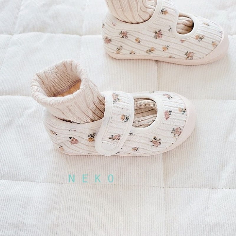 NEKO - Korean Children Fashion - #Kfashion4kids - NK 852 Rib Floral Slip-on - 9