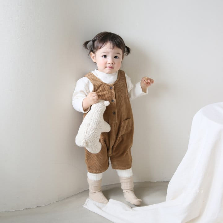 NENERU - Korean Children Fashion - #Kfashion4kids - Yam Yam Circle Dungarees Bodysuit
