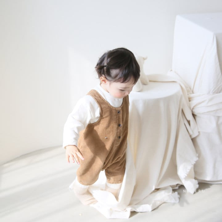 NENERU - Korean Children Fashion - #Kfashion4kids - Yam Yam Circle Dungarees Bodysuit - 4