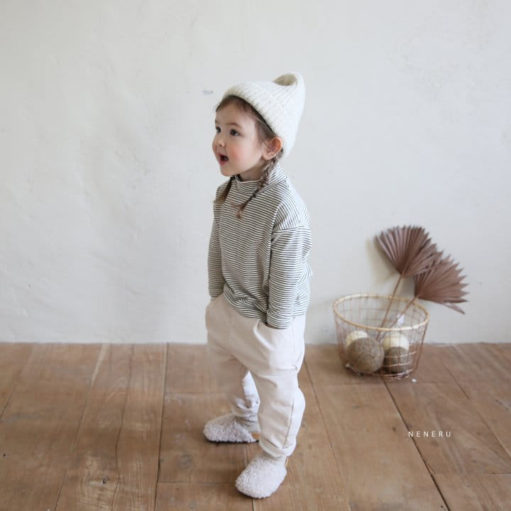 NENERU - Korean Children Fashion - #Kfashion4kids - Half Moon Stripes Tee - 4