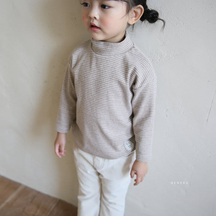 NENERU - Korean Children Fashion - #Kfashion4kids - Half Moon Stripes Tee - 6