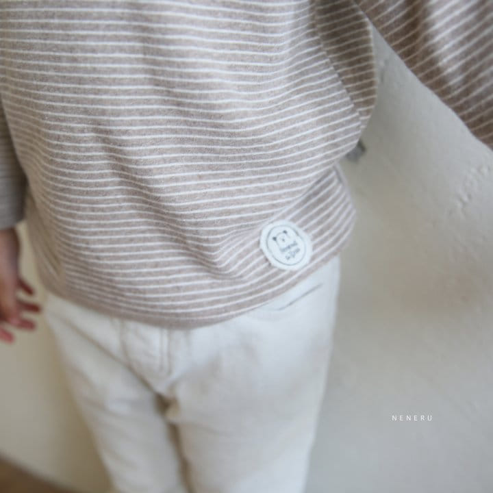 NENERU - Korean Children Fashion - #Kfashion4kids - Half Moon Stripes Tee - 8