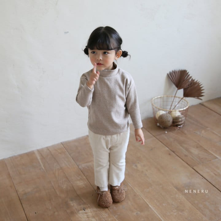 NENERU - Korean Children Fashion - #Kfashion4kids - Half Moon Stripes Tee - 9