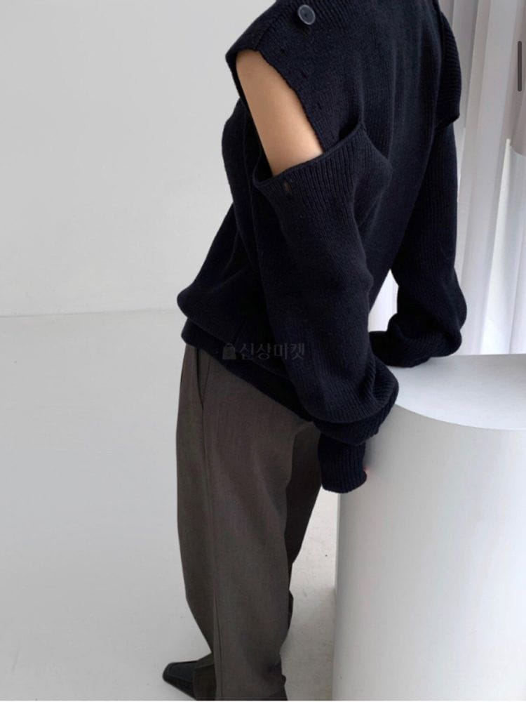 NEUF NINE - Korean Children Fashion - #Kfashion4kids - Shoulder Slit Knit - 2