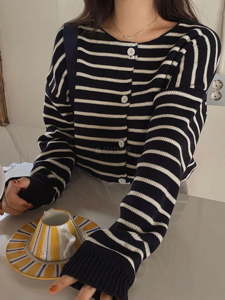 NEUF NINE - Korean Children Fashion - #Kfashion4kids - Stripes Cardigan - 2
