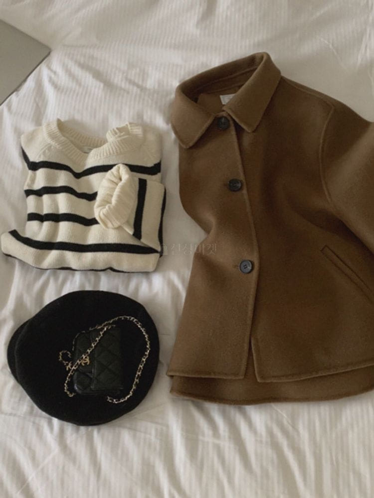 NEUF NINE - Korean Children Fashion - #Kfashion4kids - Wool 100 Crop Jacket - 4