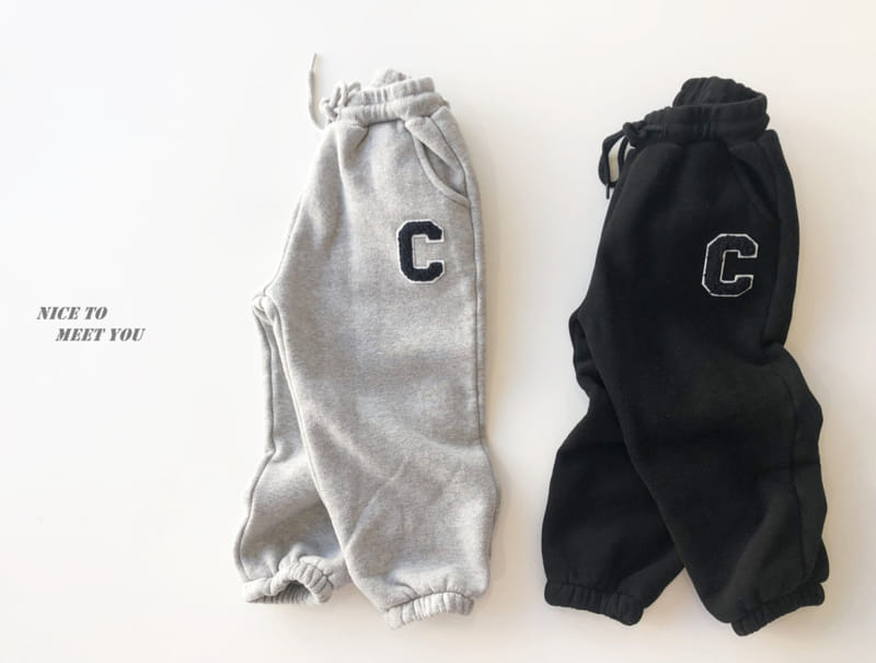 NICE TO MEET YOU - Korean Children Fashion - #Kfashion4kids - C Wappen Jogger Pants - 5