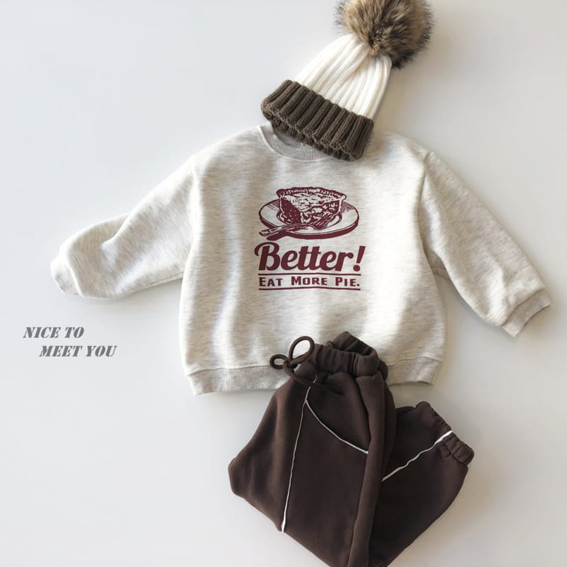 NICE TO MEET YOU - Korean Children Fashion - #Kfashion4kids - Pie Sweatshirt - 7