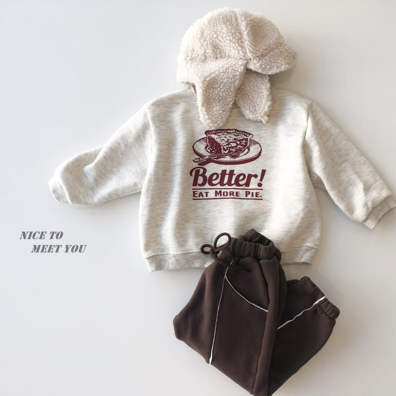NICE TO MEET YOU - Korean Children Fashion - #Kfashion4kids - Pie Sweatshirt - 8