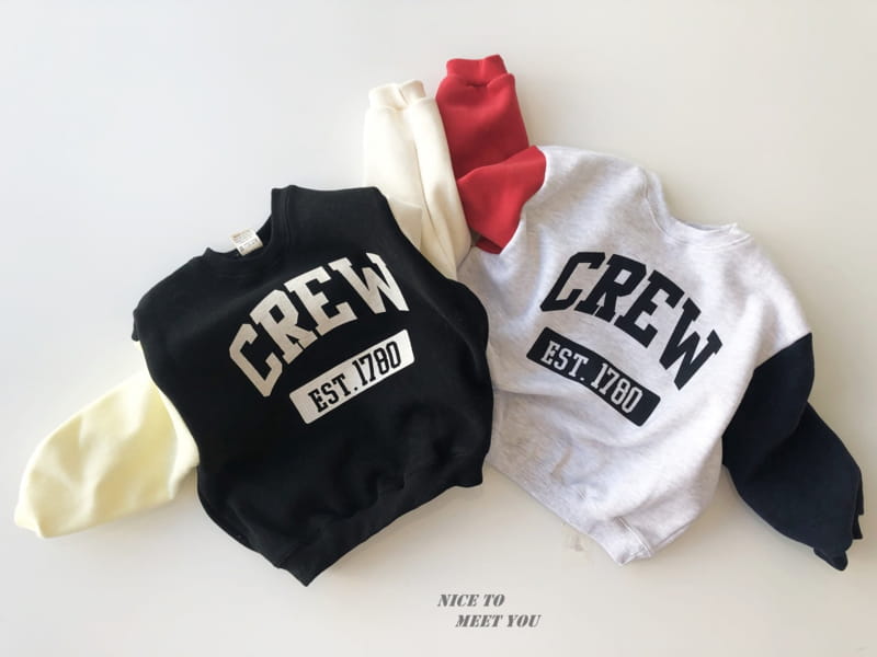 NICE TO MEET YOU - Korean Children Fashion - #Kfashion4kids - Crew Color Sweatshirt - 10