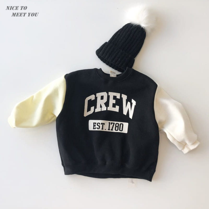 NICE TO MEET YOU - Korean Children Fashion - #Kfashion4kids - Crew Color Sweatshirt - 3