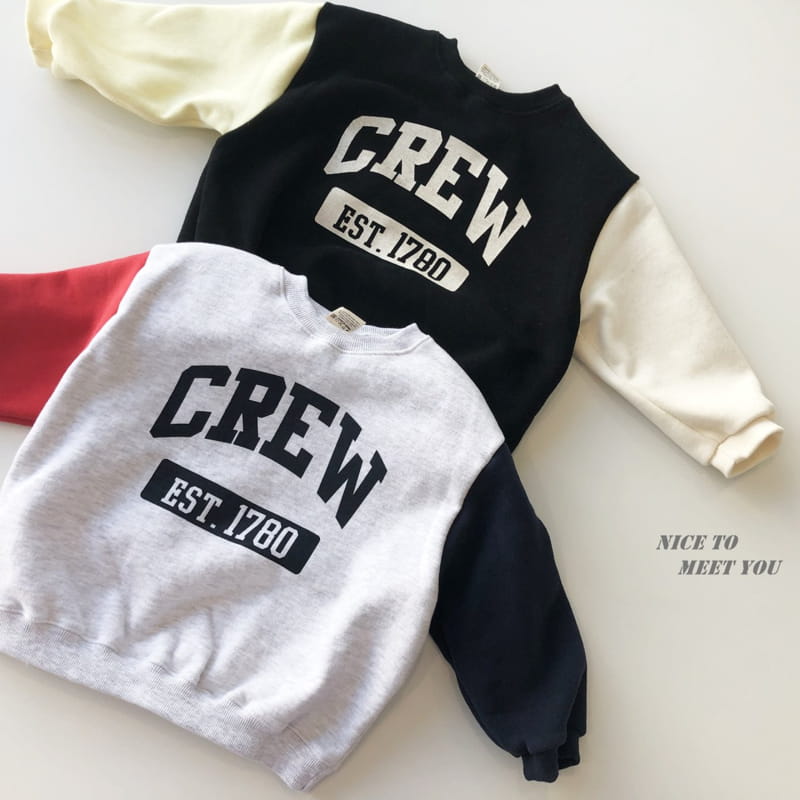 NICE TO MEET YOU - Korean Children Fashion - #Kfashion4kids - Crew Color Sweatshirt - 4