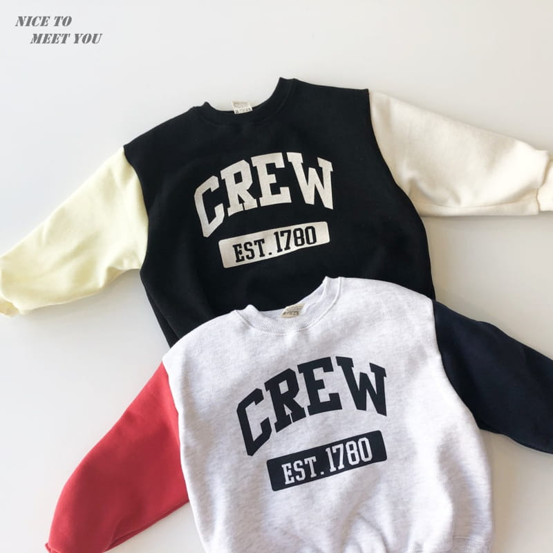 NICE TO MEET YOU - Korean Children Fashion - #Kfashion4kids - Crew Color Sweatshirt - 7
