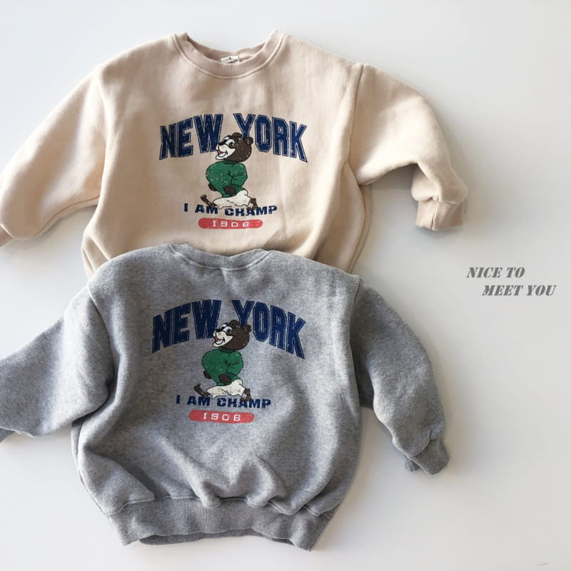 NICE TO MEET YOU - Korean Children Fashion - #Kfashion4kids - Champ Sweatshirt