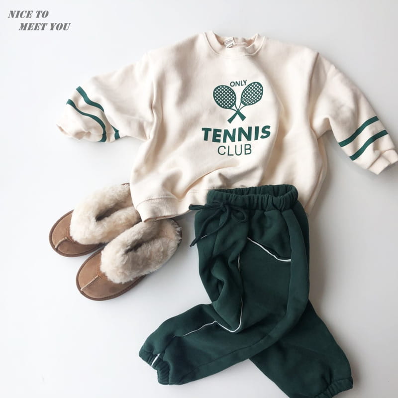 NICE TO MEET YOU - Korean Children Fashion - #Kfashion4kids - Tennis Sweatshirt - 2