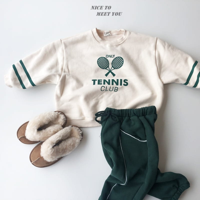 NICE TO MEET YOU - Korean Children Fashion - #Kfashion4kids - Tennis Sweatshirt - 6