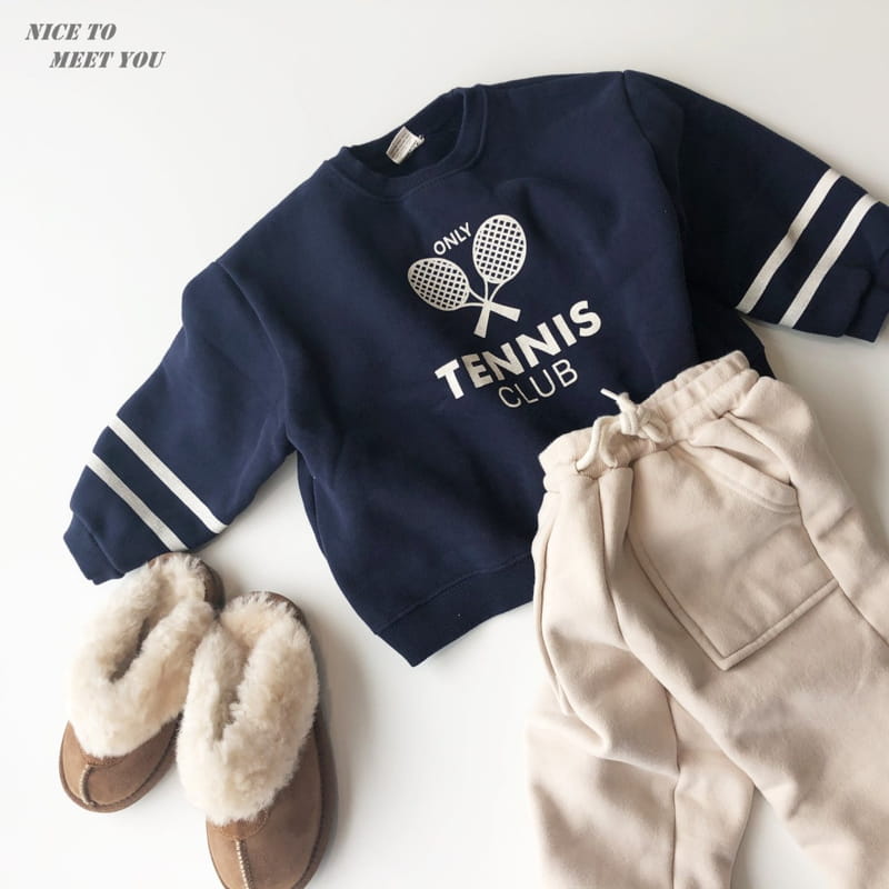 NICE TO MEET YOU - Korean Children Fashion - #Kfashion4kids - Tennis Sweatshirt - 7