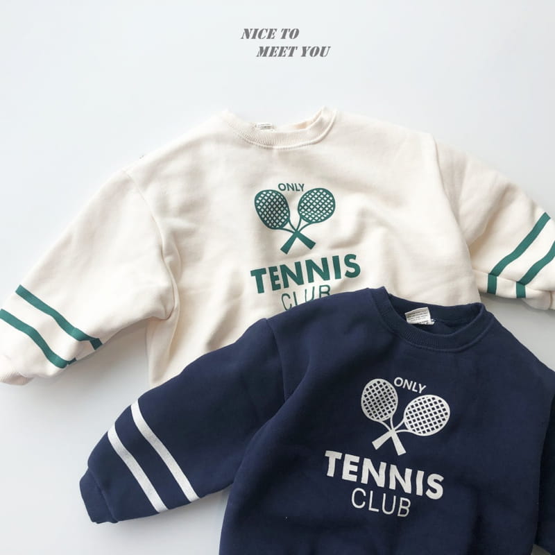 NICE TO MEET YOU - Korean Children Fashion - #Kfashion4kids - Tennis Sweatshirt - 8