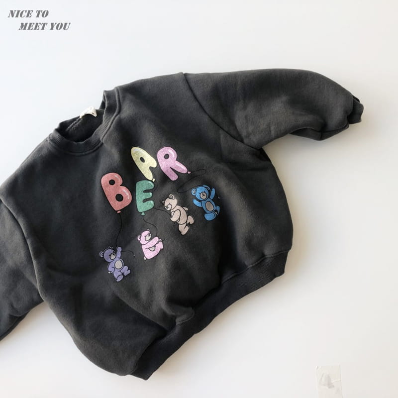 NICE TO MEET YOU - Korean Children Fashion - #Kfashion4kids - Balloon Bear Sweatshirt - 5