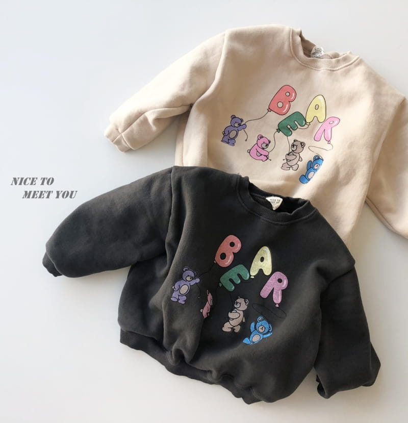 NICE TO MEET YOU - Korean Children Fashion - #Kfashion4kids - Balloon Bear Sweatshirt - 7