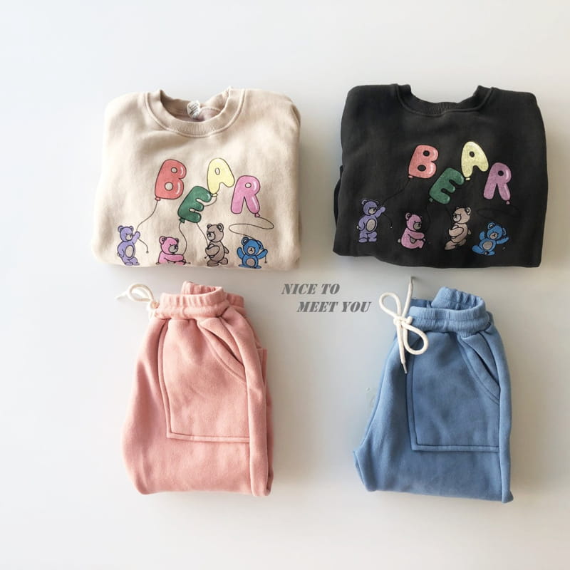 NICE TO MEET YOU - Korean Children Fashion - #Kfashion4kids - Balloon Bear Sweatshirt - 8