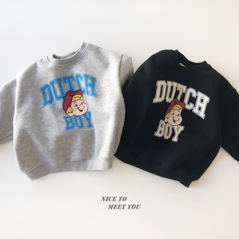 NICE TO MEET YOU - Korean Children Fashion - #Kfashion4kids - Boy Sweatshirt