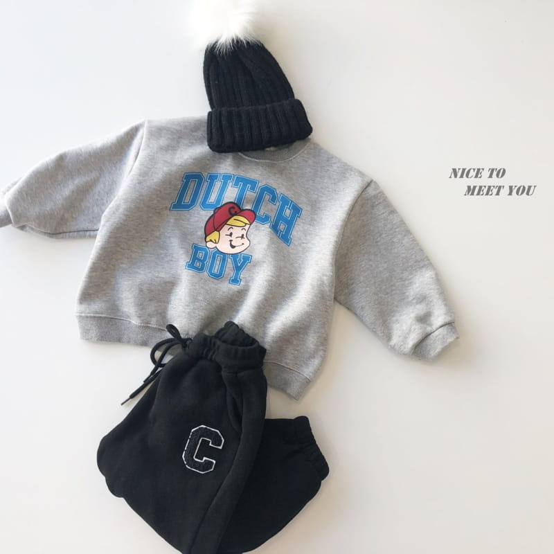 NICE TO MEET YOU - Korean Children Fashion - #Kfashion4kids - Boy Sweatshirt - 2