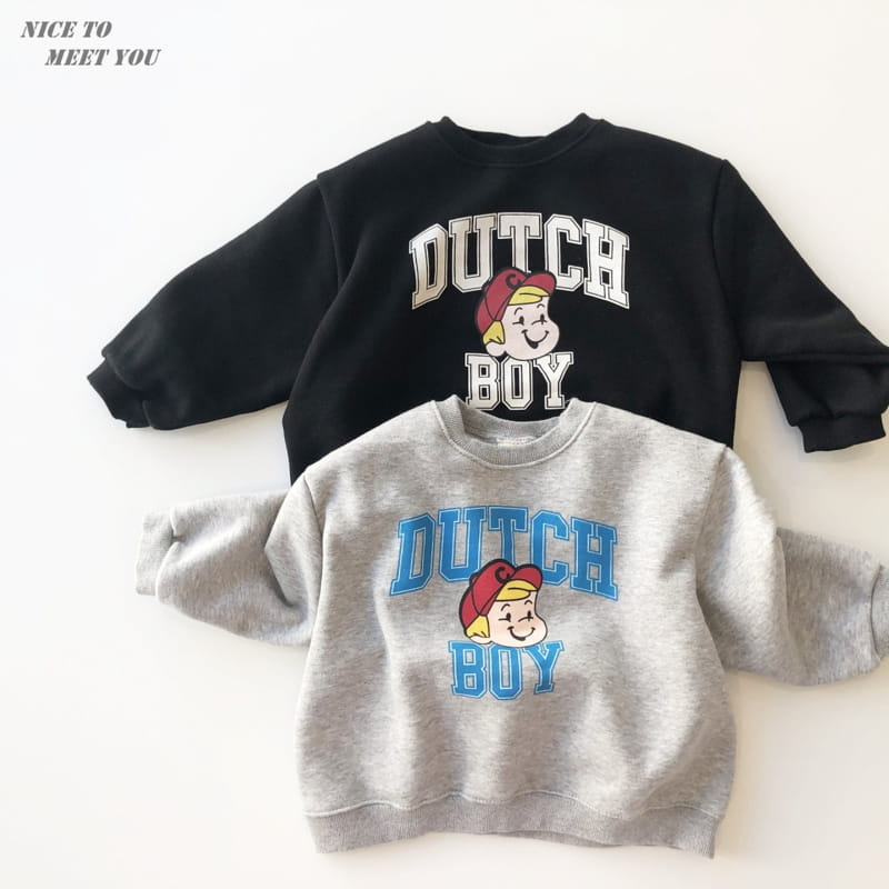 NICE TO MEET YOU - Korean Children Fashion - #Kfashion4kids - Boy Sweatshirt - 4