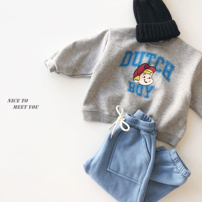 NICE TO MEET YOU - Korean Children Fashion - #Kfashion4kids - Boy Sweatshirt - 5