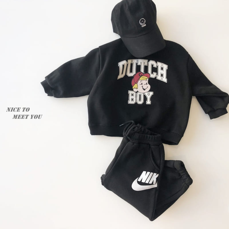 NICE TO MEET YOU - Korean Children Fashion - #Kfashion4kids - Boy Sweatshirt - 6
