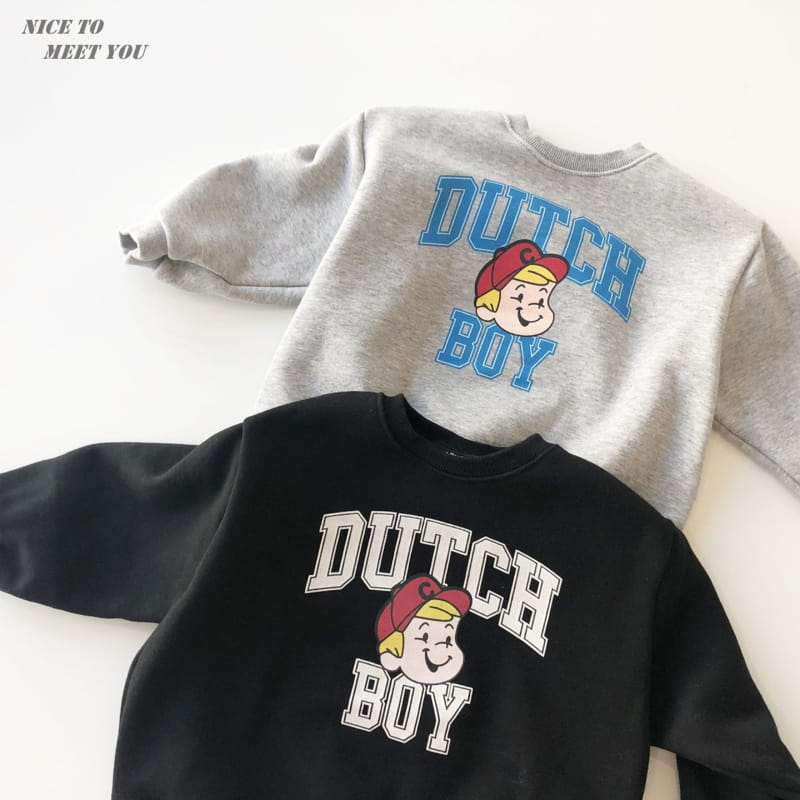 NICE TO MEET YOU - Korean Children Fashion - #Kfashion4kids - Boy Sweatshirt - 7